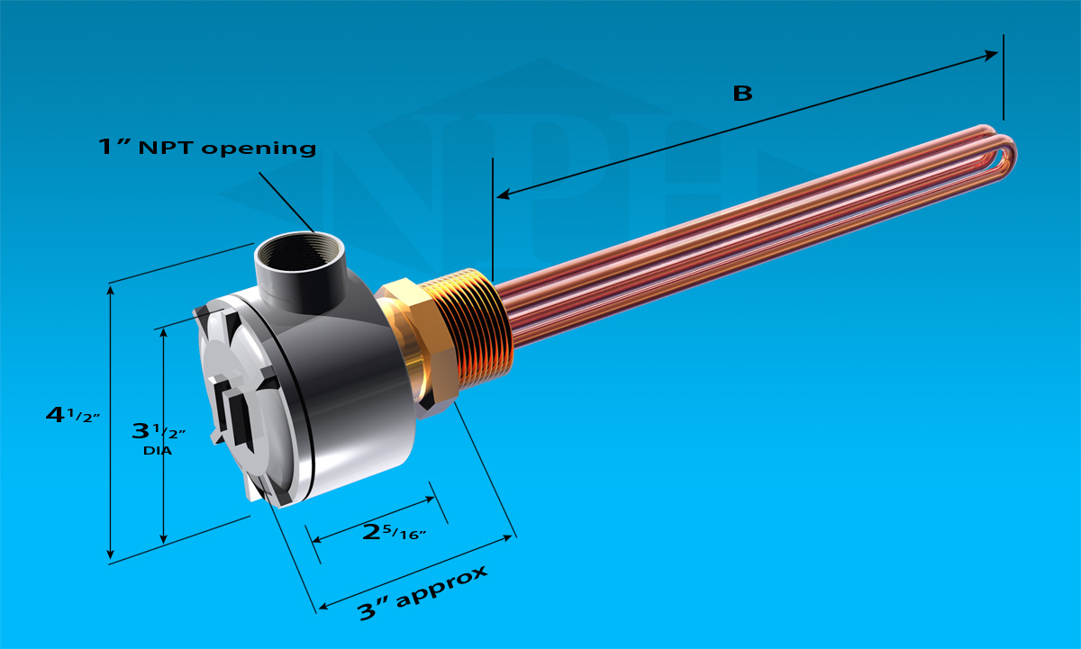 NEMA 4 and NEMA 7 - Enclosures-2 NPT-2 Elements-No Thermostat